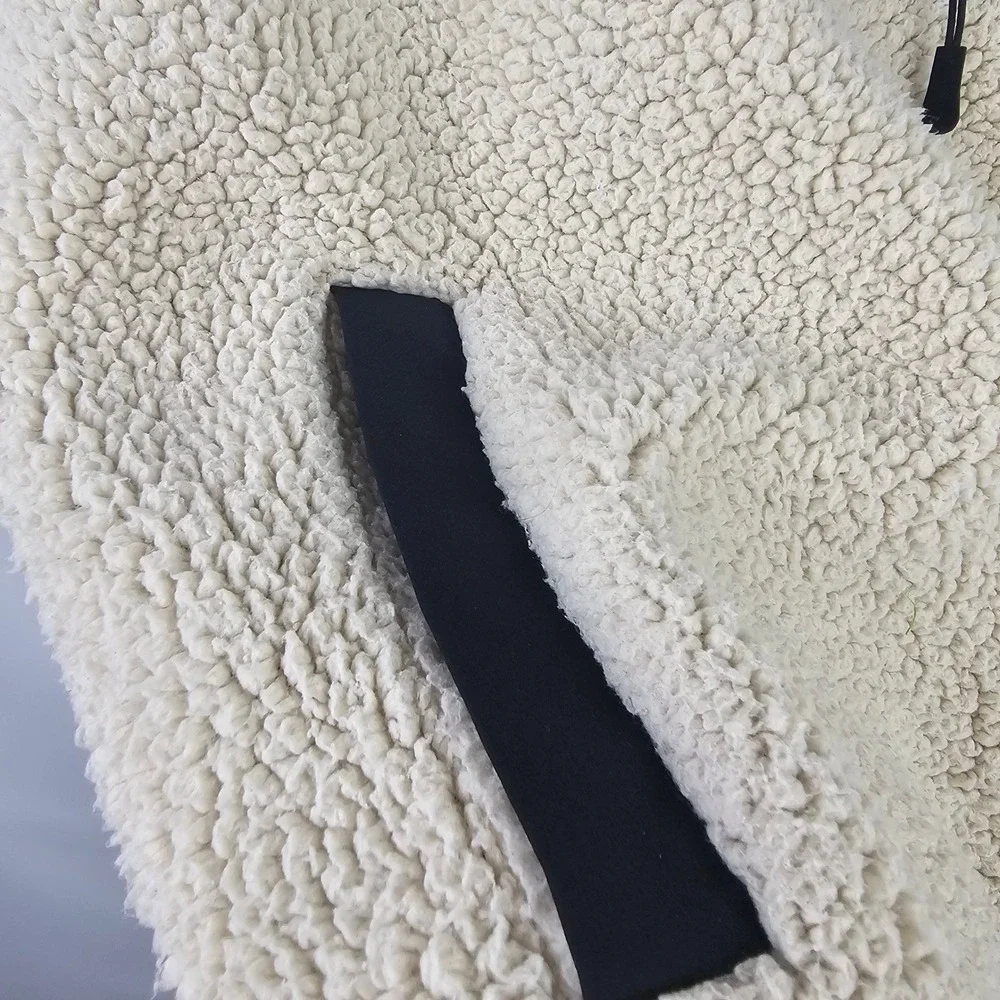 Boxercraft Womens S Sherpa Fleece‎ 1/2 Zip Sweater Cream Cozy Cottage Neutral - Picture 8 of 10